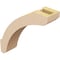 Ekena Millwork 3-inch W x 12-inch D x 12-inch H Lafayette Rough Cedar Woodgrain TimberThane Knee Brace, Primed BRCUR03X12X12LFTRCPR - alternate 6